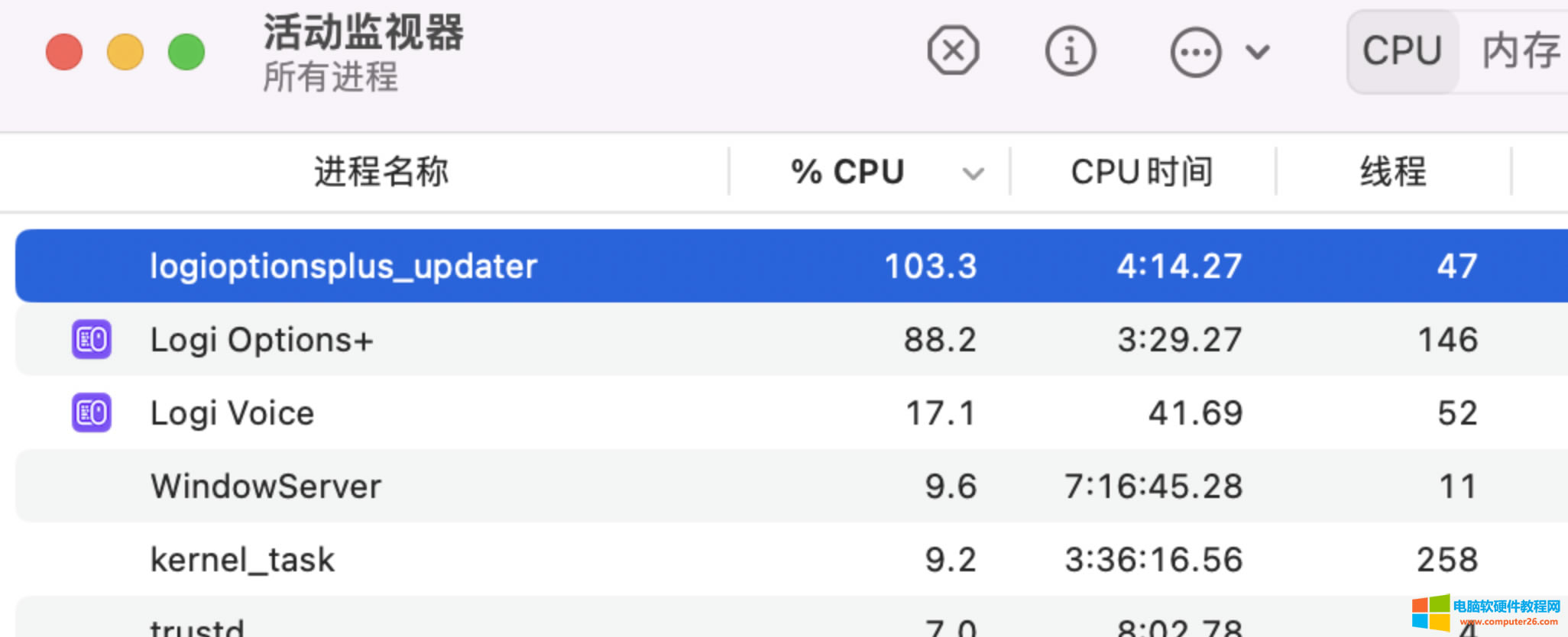 MACXLogi Options+o_ CPUj߹̎