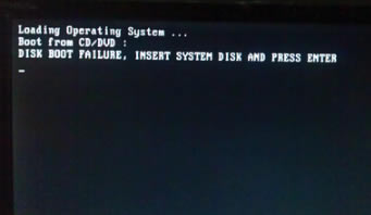 XbCrzyӲPk Disk Boot FailureInsert System Disk And Press Enter