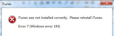 itunes_(ki) @ʾitunes was not installed correctly please reins