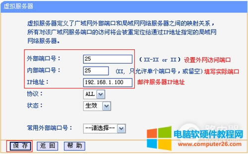 TP-Link TL-WDR6320 V2 ·˿ӳ