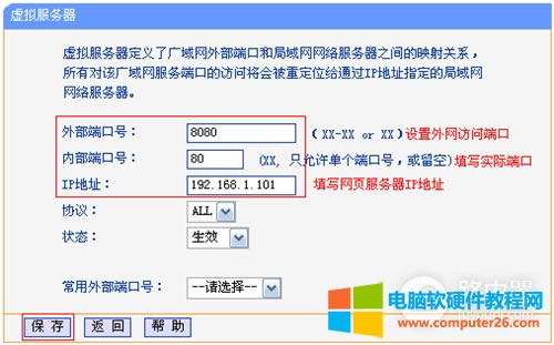 TP-Link TL-WDR6320 V2 ·˿ӳ