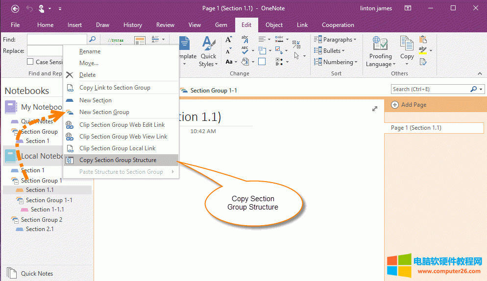 һ OneNote Ľṹ