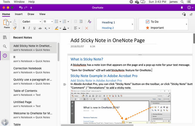 ͨ䱦˵ṩĲ滻ܣ Mac OneNote ǰҳַ滻