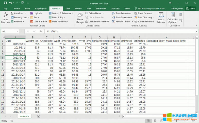 תOneNoteıΪ csv Ȼ Excel 