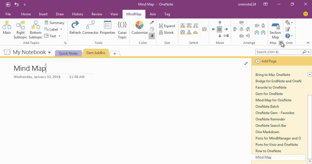 һ OneNote ķɢʹ˼άͼ