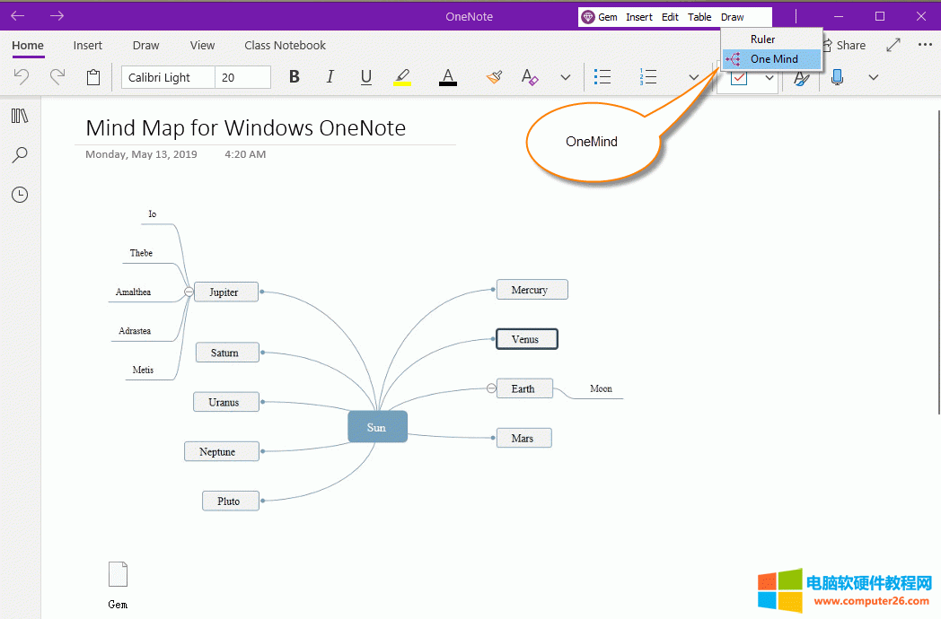 ͨ䱦˵ Gem Menu for OneNote UWP Ѹٴ˼άһͼ OneMind for Windows OneNote