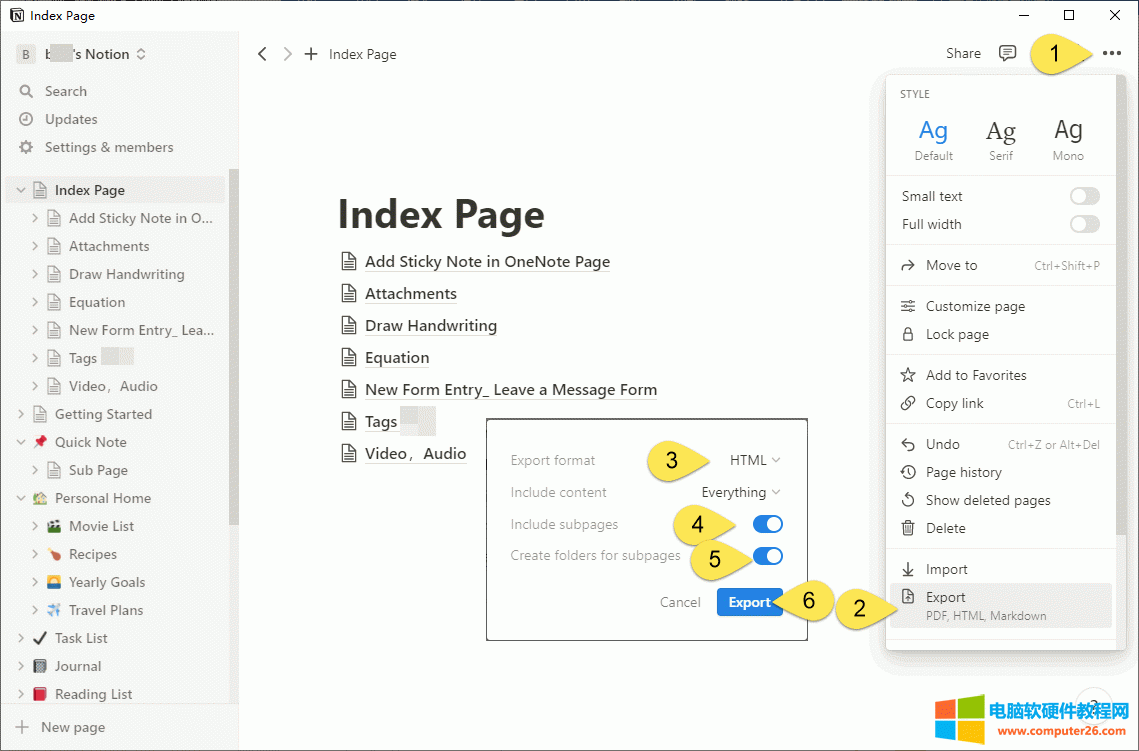  Notion ҳҳΪ HTML ļ