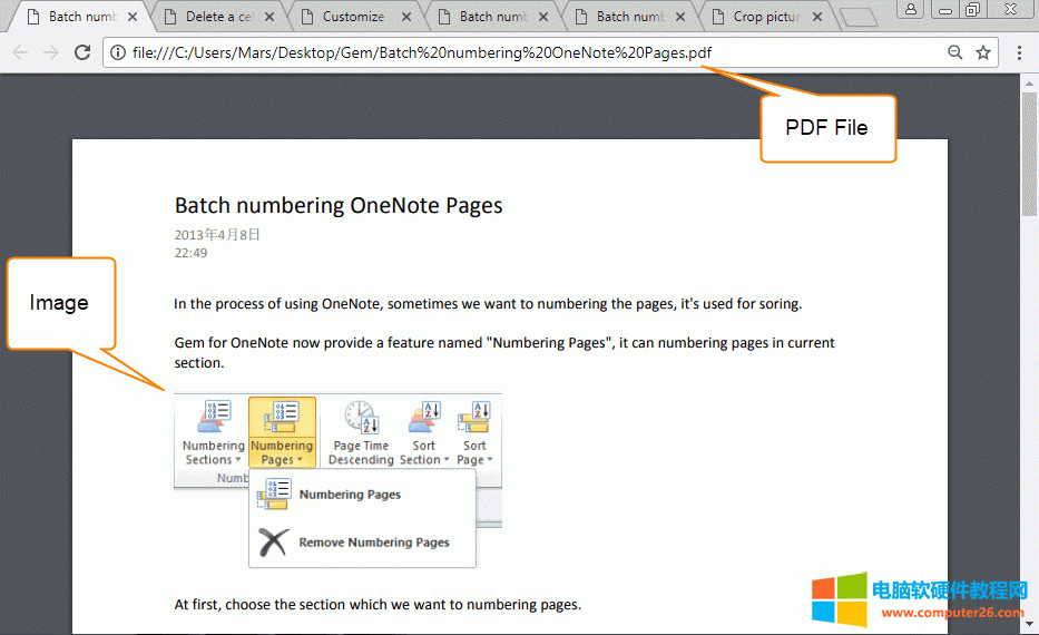 δֲתPDFΪʽıͼƬ뵽OneNote