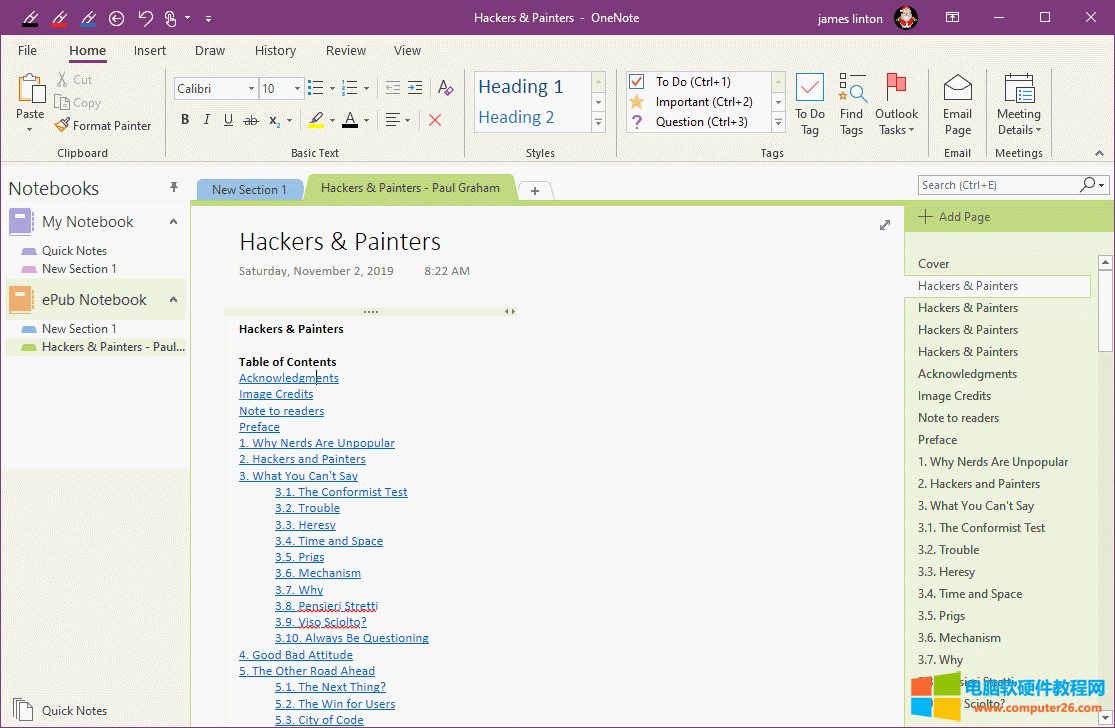 һ ePub OneNote 