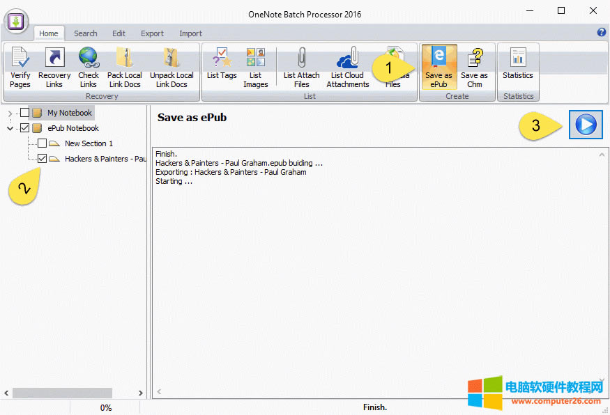 ʹ OneNote Batch  ePub  