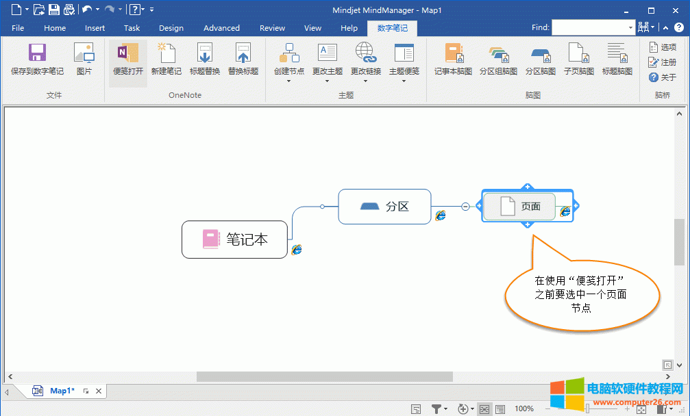  MindManager ༭ OneNote ҳ