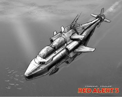 红色警戒3 单位介绍：矛式迷你��艇