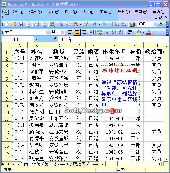 Excel2003ͼϸ̳28Excel񶳽ᴰڡ