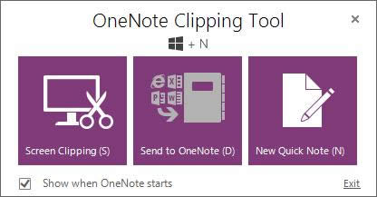 OneNote 2013 Clipping Tool