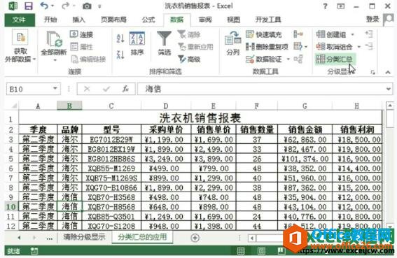 excel2013ͬһпһܽĻٴʹ÷ܽ