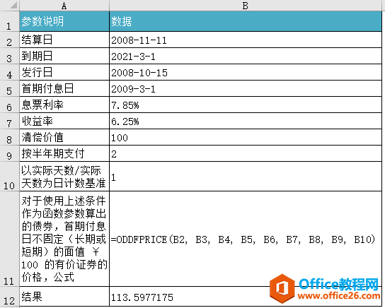Excel ODDFPRICE  ʹͼĽ̳