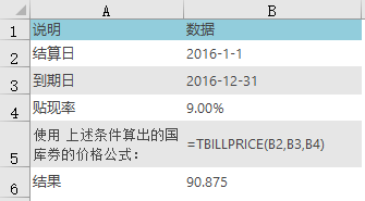 Excel TBILLPRICE  ʹͼĽ̳