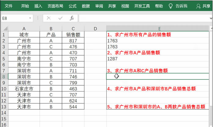 excel  SUMIFS ĳƷ۶