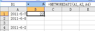ϸ excel networkdays÷Ӧ