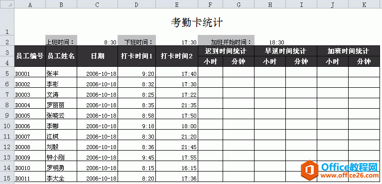 ԿڿͳƱΪѧϰExcelʱ亯HOURMINUTE