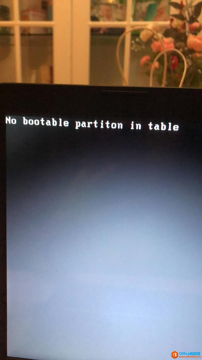 챨˳ NO bootable partition in table