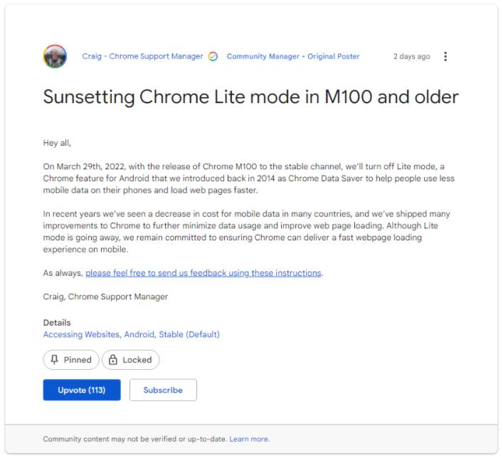׿ Chrome M100 汾ȡģʽ