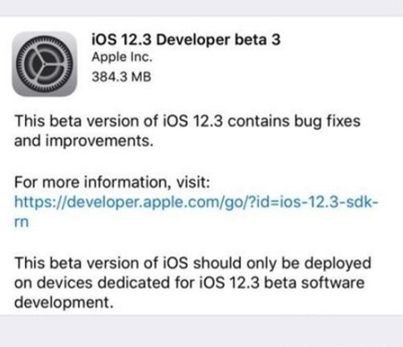 iOS 12.3 beta3ò_iOS 12.3 beta3ֵø