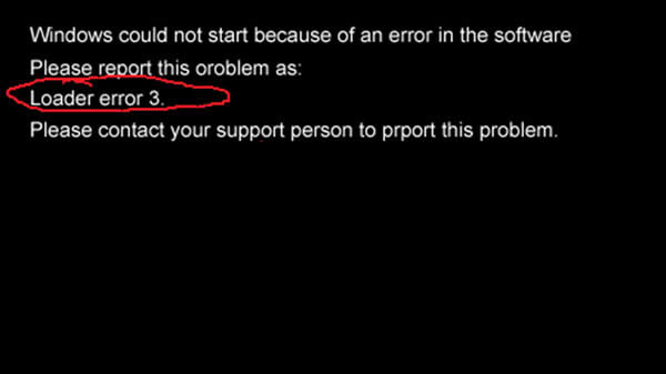 δWindowsXPʾloader error 3